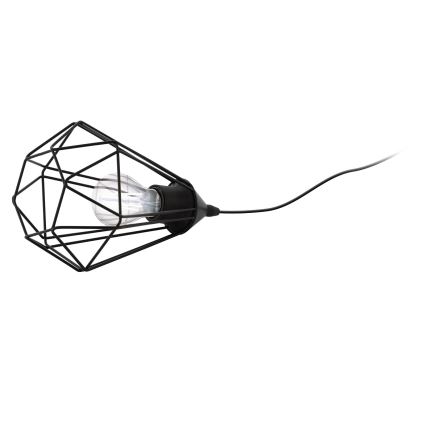Eglo 54889 - LED Namizna svetilka v vtičnico 1xE27/4W/230V 3000K črna