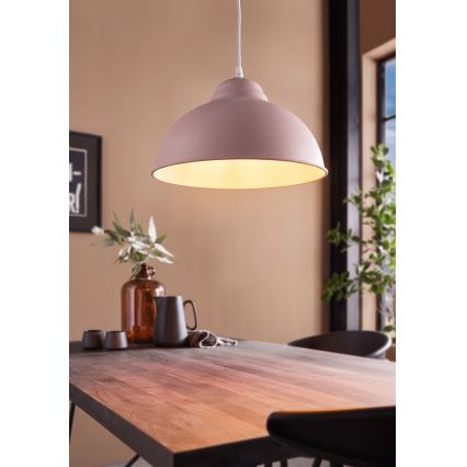 Eglo 54964 - Lestenec na vrvici TRURO-P 1xE27/60W/230V roza