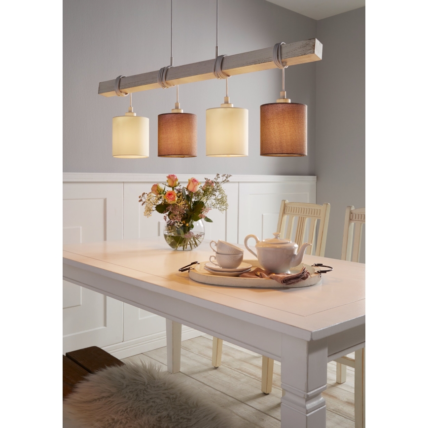 Eglo 55206 - LED lestenec na kablu TOWNSHEND 4xE27/60W/230V