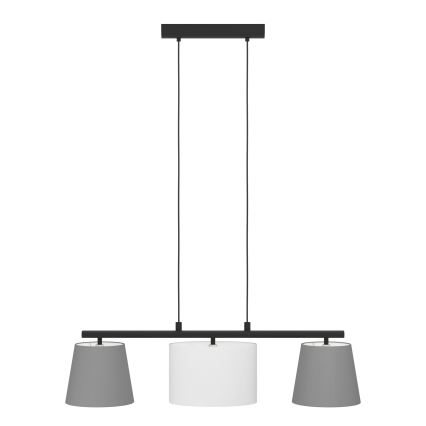 Eglo 55207 - Lestenec na vrvici ALMEIDA 3xE14/25W/230V siva