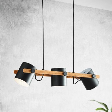 Eglo 55234 - Lestenec na vrvici HORNWOOD 3xE27/60W/230V
