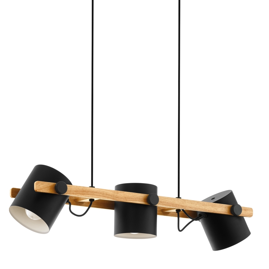 Eglo 55234 - Lestenec na vrvici HORNWOOD 3xE27/60W/230V