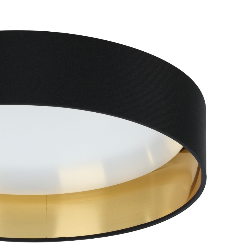 Eglo 55267 - LED stropna svetilka MASERLO LED/16W/230V 3000K premer 40,5 cm črna/medena