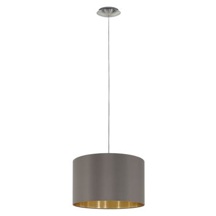 Eglo 55269 - Lestenec na vrvici MASERLO 1xE27/60W/230V rjava