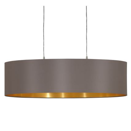 Eglo 55271 - Lestenec na vrvici MASERLO 2xE27/60W/230V rjava