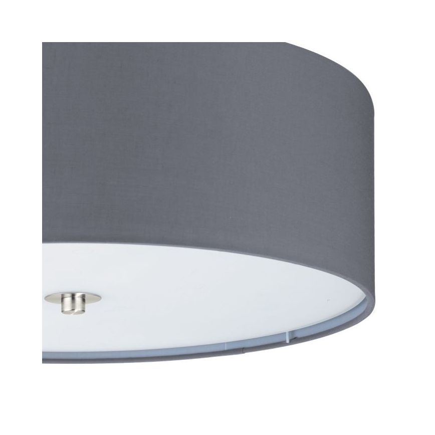 Eglo 55277 - Stropna svetilka PASTERI 3xE27/25W/230V, premer 47,5 cm, siva