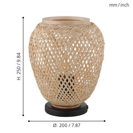 Eglo 55699 - Namizna svetilka DEMBLEBY 1xE27/40W/230V bež