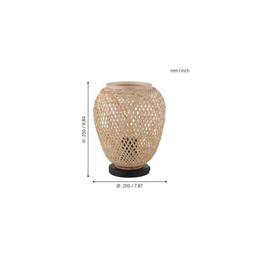 Eglo 55699 - Namizna svetilka DEMBLEBY 1xE27/40W/230V bež