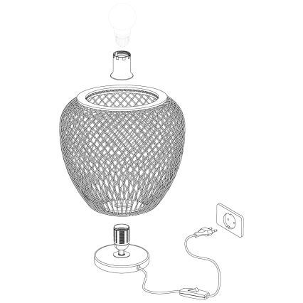 Eglo 55699 - Namizna svetilka DEMBLEBY 1xE27/40W/230V bež