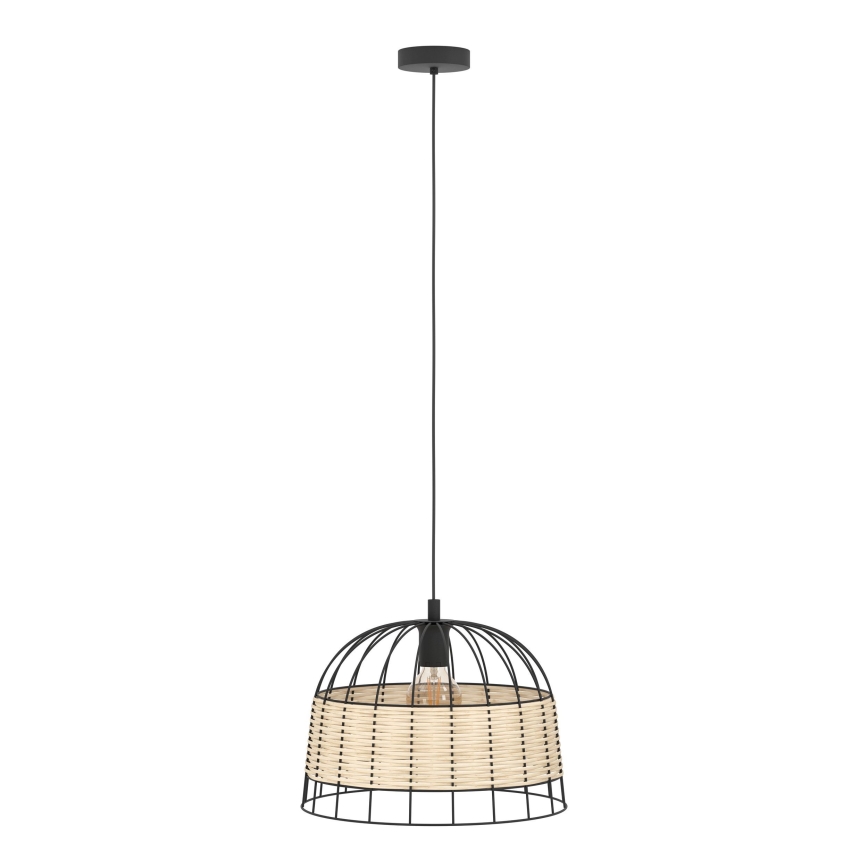 Eglo 55709 - Lestenec na vrvici ANWICK 1xE27/40W/230V ratan
