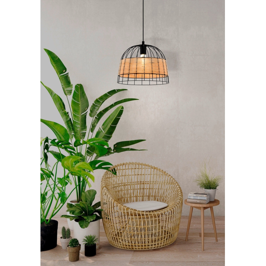 Eglo 55709 - Lestenec na vrvici ANWICK 1xE27/40W/230V ratan
