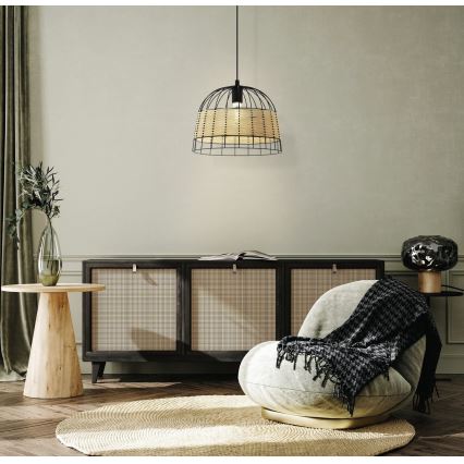 Eglo 55709 - Lestenec na vrvici ANWICK 1xE27/40W/230V ratan