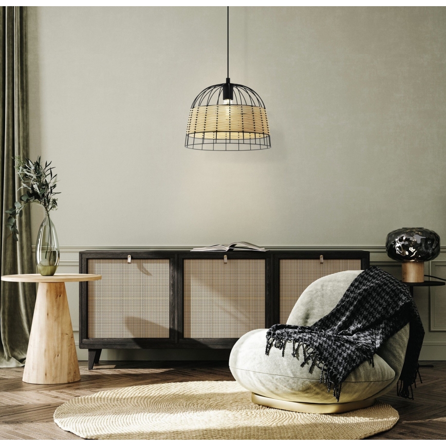 Eglo 55709 - Lestenec na vrvici ANWICK 1xE27/40W/230V ratan