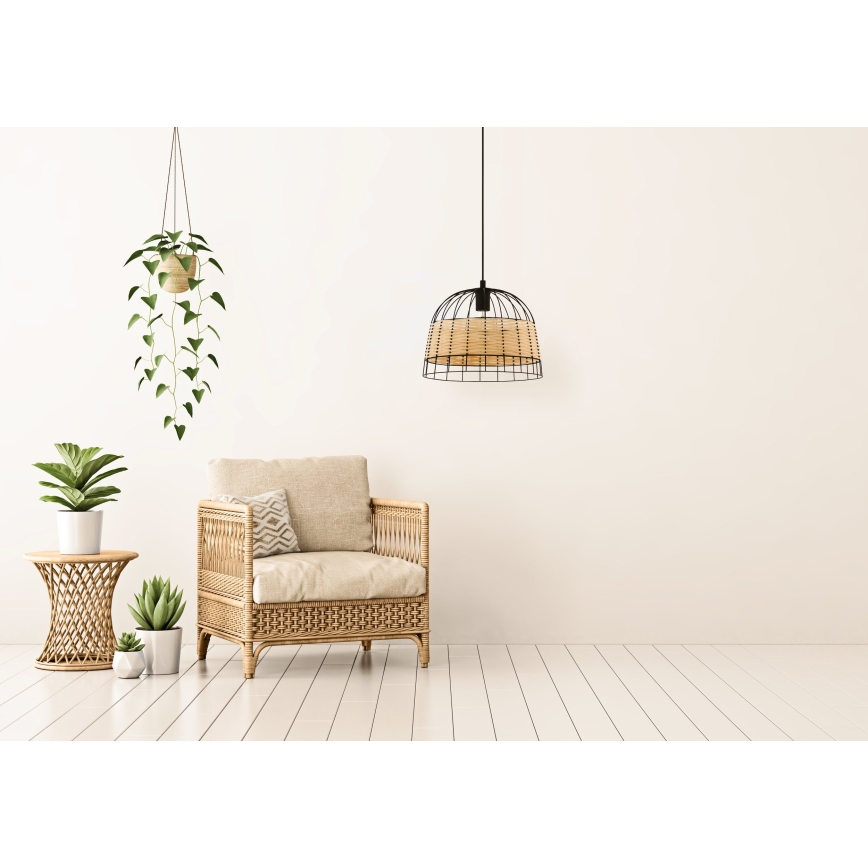 Eglo 55709 - Lestenec na vrvici ANWICK 1xE27/40W/230V ratan