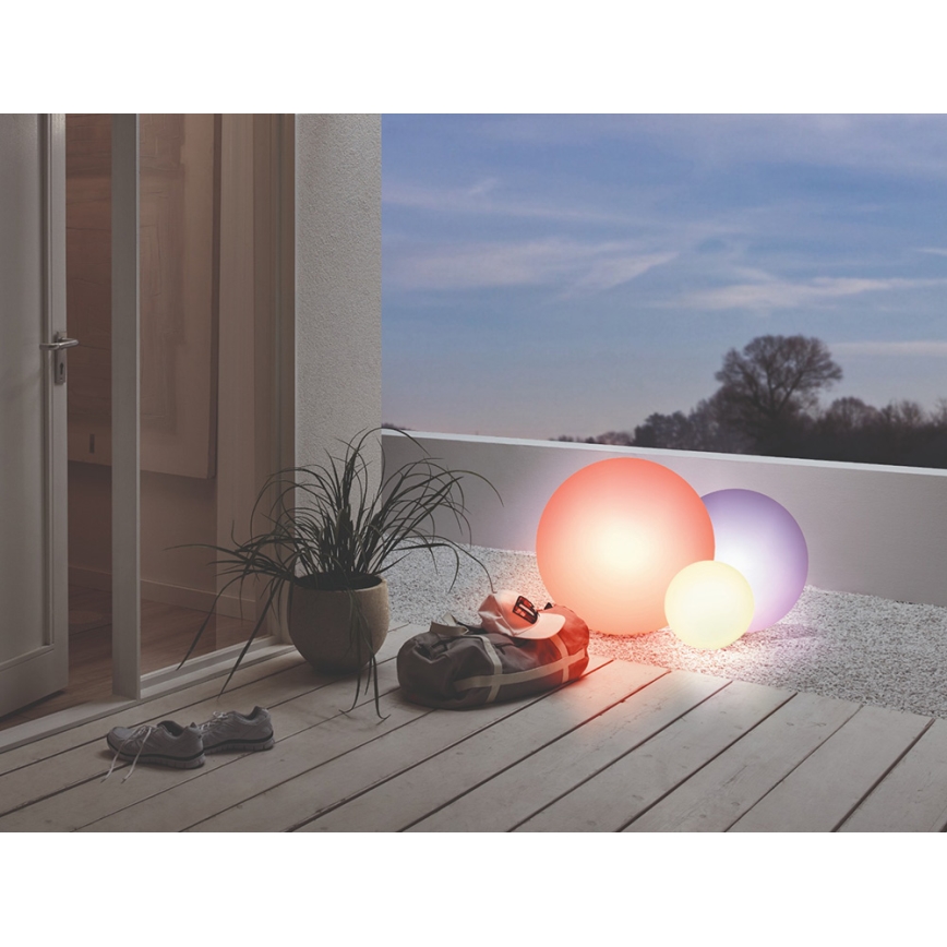 Eglo 55786 - LED RGBW Zunanja svetilka MONTEROLO-C 1xE27/9W/230V 2700-6500K IP65 pr. 30 cm + Daljinski upravljalnik