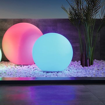 Eglo 55787 - LED RGBW Zunanja svetilka MONTEROLO-C 1xE27/9W/230V 2700-6500K IP65 pr. 39 cm + Daljinski upravljalnik