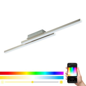 Eglo 55971 - LED RGBW stropna svetilka z možnostjo zatemnitve FRAIOLI-Z LED/34W/230V 2700-6500K mat krom + daljinski upravljalnik