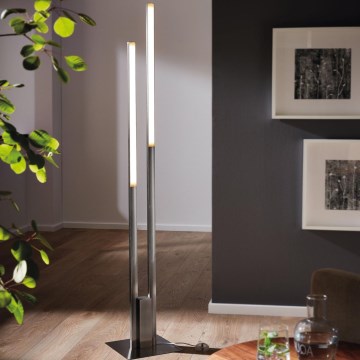 Eglo 55972 - LED RGBW zatemnjevalna stoječa svetilka FRAIOLI-C LED/34W/230V 2700-6500K matni krom + daljinski upravljalnik