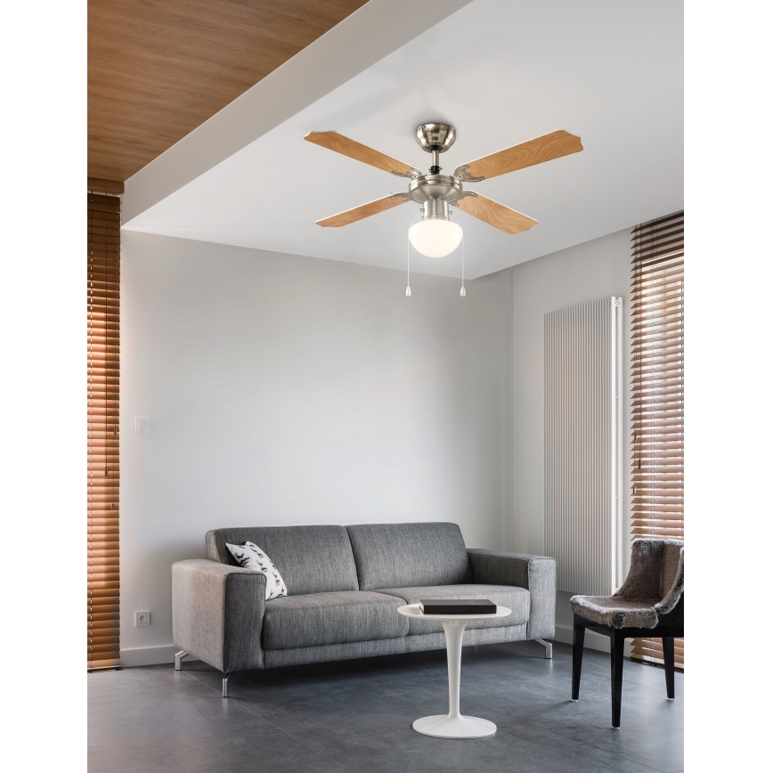 Eglo 56035 - LED stropni ventilator 1xE27/4,9W/230V 3000K premer 106,6 cm