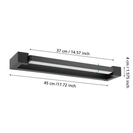 Eglo 56464 - LED Kopalniška luč za osvetlitev ogledala GEMILIANA LED/8,9W/230V 4000K 45 cm IP44