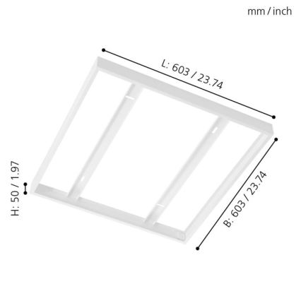 Eglo - Okvir za stropni panel 603x603mm