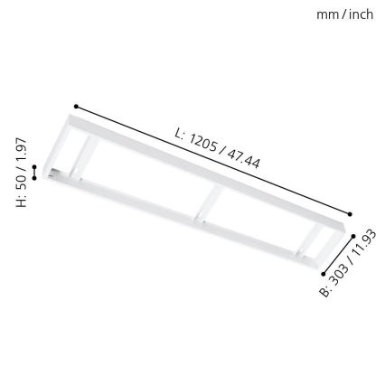 Eglo - Okvir za stropni panel 1205x303mm