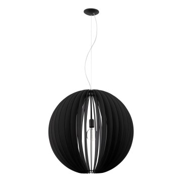 Eglo 63254 - Lestenec na vrvici COSSANO PRO 1xE27/60W/230V pr. 70 cm črna