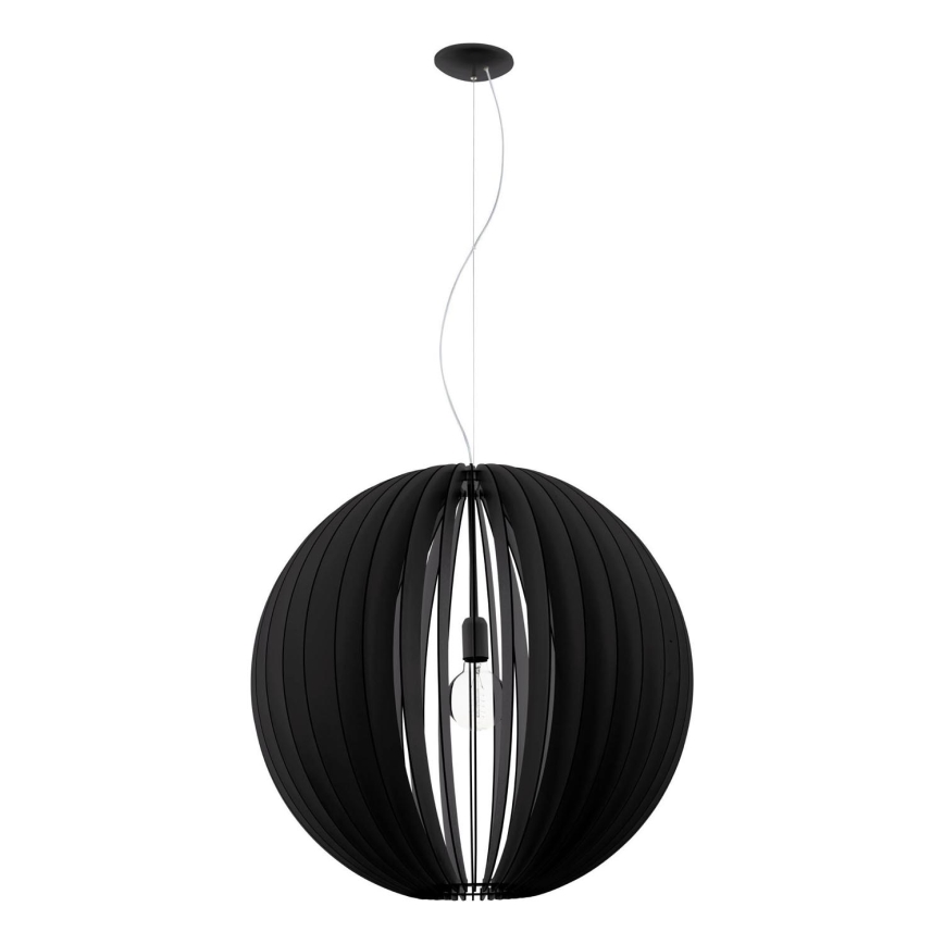 Eglo 63254 - Lestenec na vrvici COSSANO PRO 1xE27/60W/230V pr. 70 cm črna