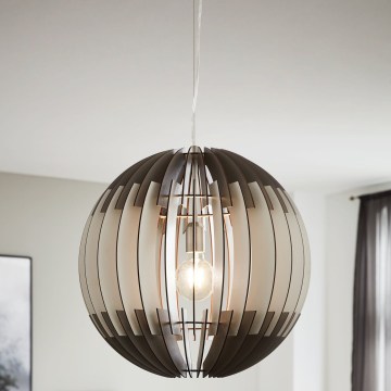 Eglo 63256 - Viseča svetilka na kablu OLMERO PRO 1xE27/60W/230V Ø 40 cm siva/bela