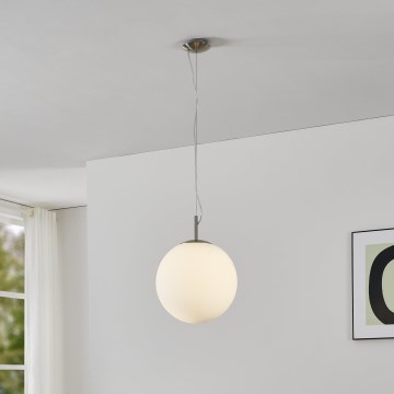 Eglo 63269 - Viseča svetilka PIEDALE na kablu 1xE27/60W/230V Ø 35 cm mat krom