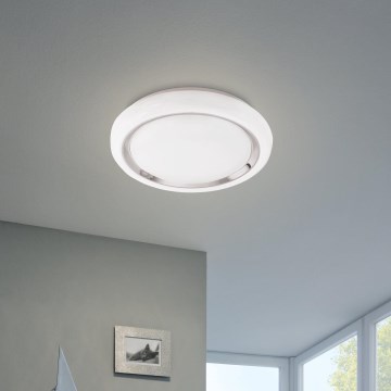 Eglo 64529 - LED RGBW Zatemnitvena stropna svetilka CAPASSO-C LED/17W/230V bela