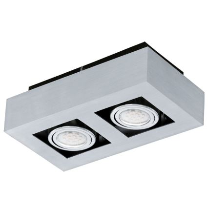 Eglo 64695 - LED Reflektor LOKE PRO 2xGU10/5W/230V 3000K mat krom