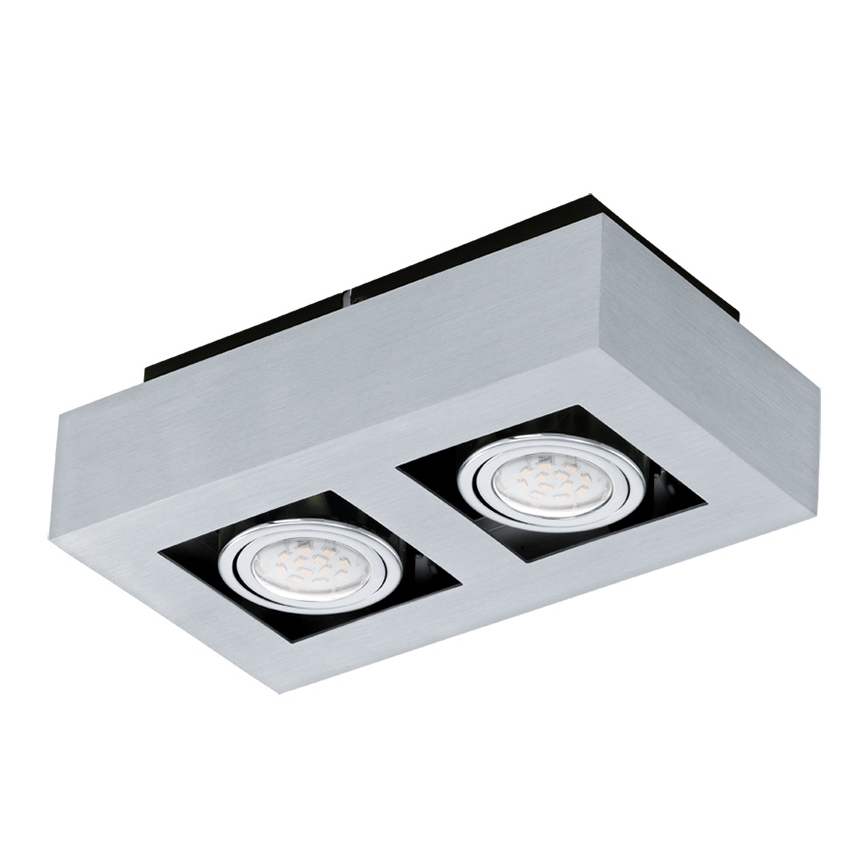 Eglo 64695 - LED Reflektor LOKE PRO 2xGU10/5W/230V 3000K mat krom