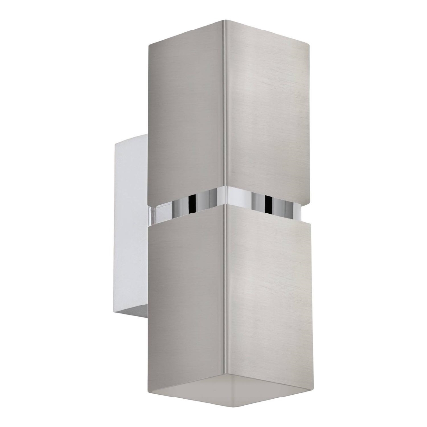 Eglo 64797 - LED Stenska svetilka PASSA PRO 2xGU10/3,3W/230V 3000K mat krom