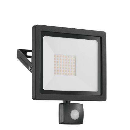 Eglo 64873 - LED Reflektor s senzorjem FILETTI LED/50W/230V 3000K IP44 črna