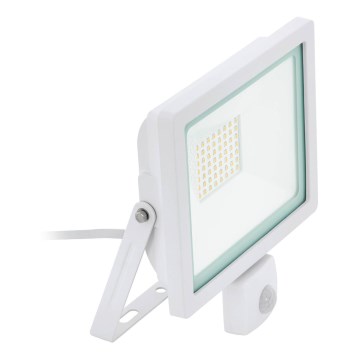 Eglo 64877 - LED Reflektor s senzorjem FILETTI LED/50W/230V 3000K IP44 bela