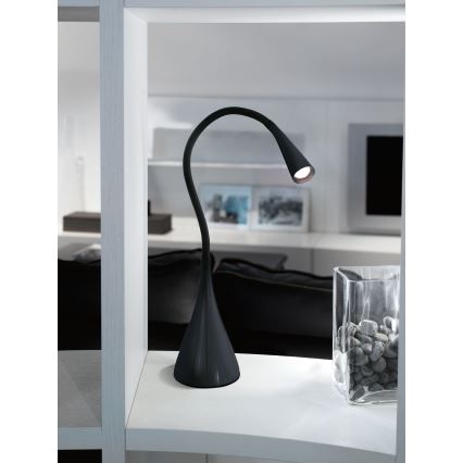 Eglo 64975 - LED Zatemnitven fleksibilna namizna svetilka SNAPORA PRO LED/3,5W/230V 3000K črna