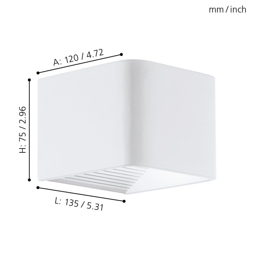 Eglo 65043 - LED Zunanja stenska svetilka DONINNI PRO LED/5W/230V IP44 bela