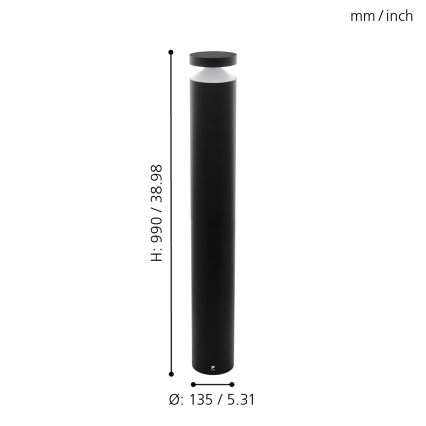 Eglo 65058 - LED Zunanja svetilka MELZO PRO LED/11W/230V 3000K IP65 črna