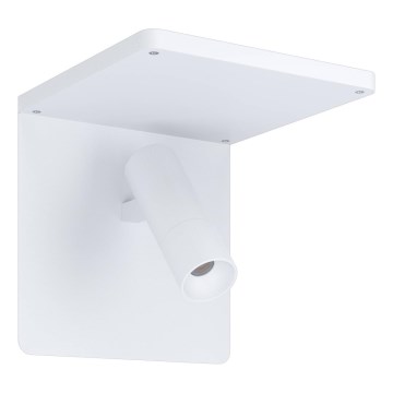 Eglo 67562 - LED Stenska svetilka s polico CIGLIE LED/8,1W/230V bela