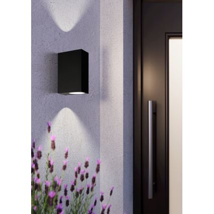 Eglo 74023 - Zunanja stenska svetilka SCOGLIERA 2xGU10/5W/230V IP44