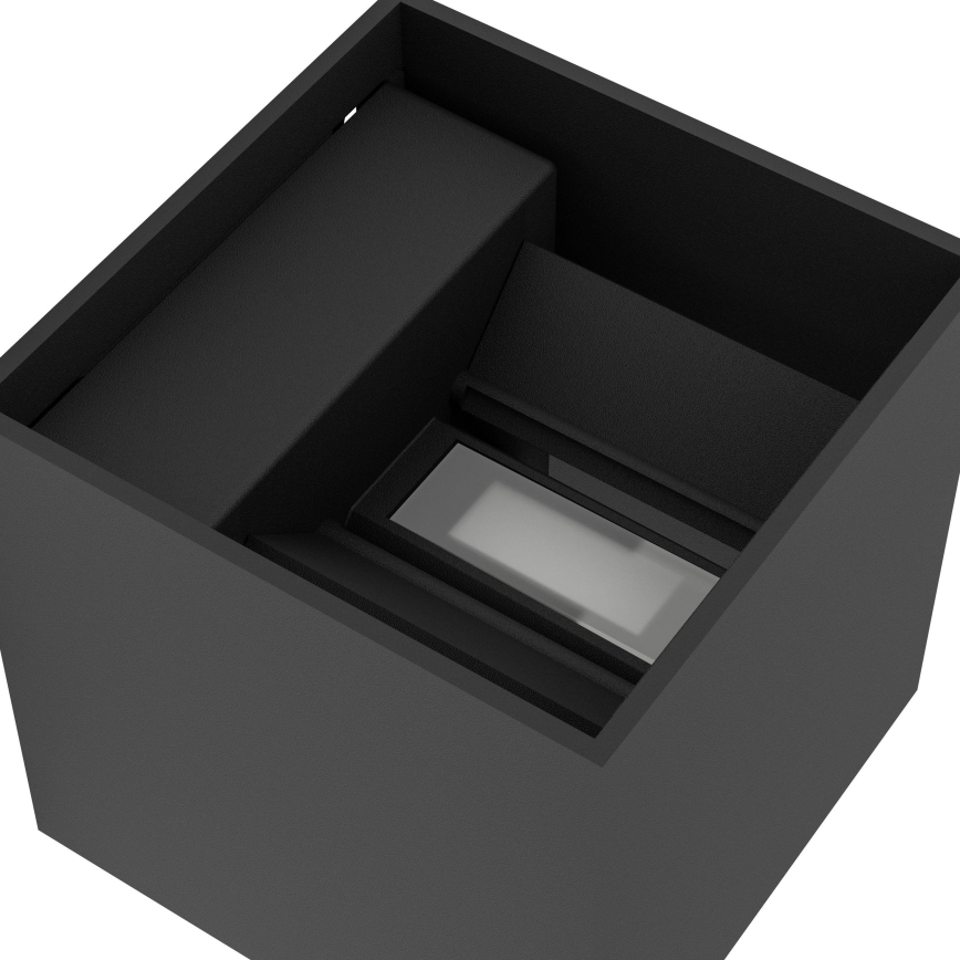 Eglo - LED Zatemnjevalna zunanja polnilna stenska svetilka s senzorjem gibanja in mraka LED/2,2W/5V IP44 črna