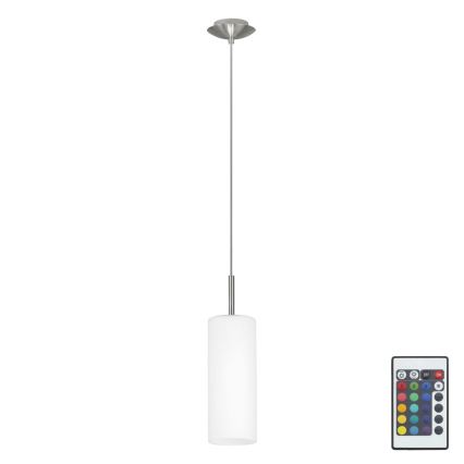 Eglo 75251 - LED RGB Zatemnitveni lestenec na vrvici ELLUNO-C E27/7,5W/230V + Daljinski upravljalnik