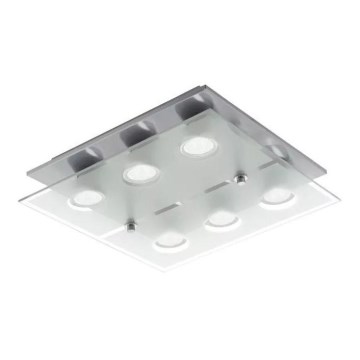 Eglo 75342 - LED zatemnljivo stropno svetilo CABO-SD 6xGU10/5W/230V 34x34 cm matni krom