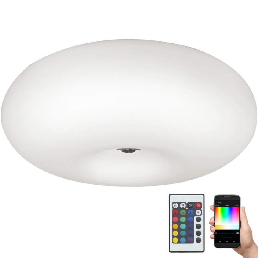Eglo 75353 - LED RGBW Zatemnitvena stropna svetilka OPTICA-C 2xE27/7,5W/230V pr. 35 cm + Daljinski upravljalnik