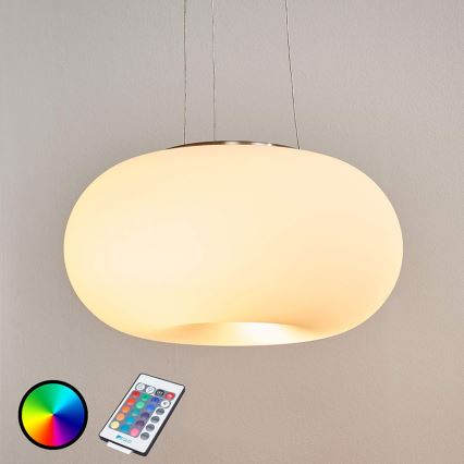 Eglo 75354 - LED RGB Zatemnitveni lestenec OPTICA-C 2xE27/7,5W/230V pr. 35 cm
