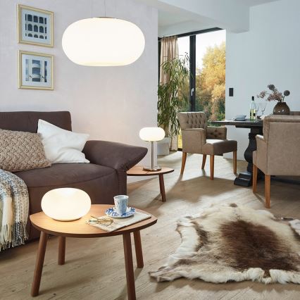 Eglo 75355 - LED RGB Zatemnitvena namizna svetilka OPTICA-C 2xE27/7,5W/230V pr. 28 cm + Daljinski upravljalnik