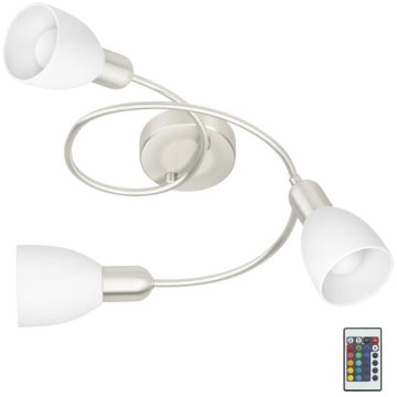 Eglo 75388 - LED RGBW Zatemnitveni nadgradni lestenec GRIMSEY-C 3xE14/4W/230V + Daljinski upravljalnik