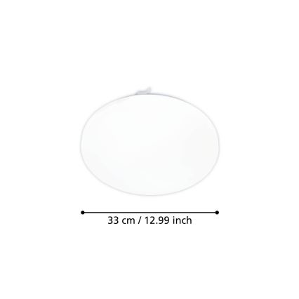 Eglo - LED Stropna svetilka s senzorjem gibanja LED/15,5W/230V 3000K pr. 33 cm bela