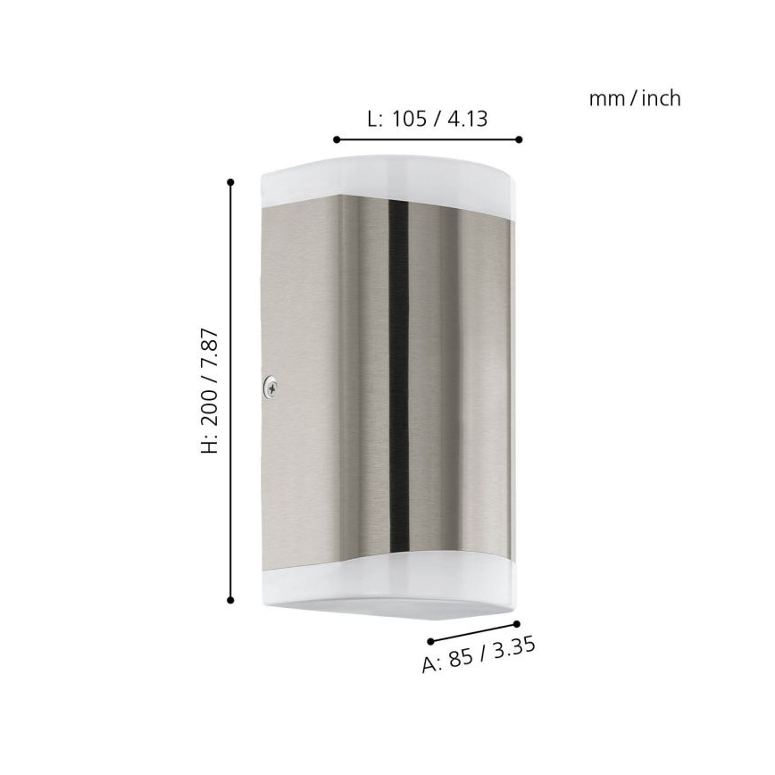Eglo - LED Zunanja stenska svetilka 2xGU10/4,6W/230V IP44